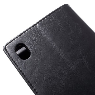 Mercury Blue Moon Sony Xperia Z5 atvērams melns ādas maciņš / Vacins.lv