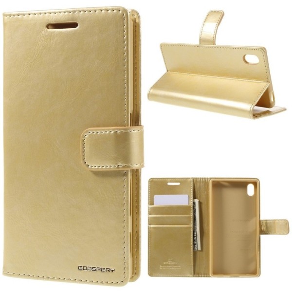 „Mercury“ Blue Moon atverčiamas dėklas - auksinis (Xperia Z5)