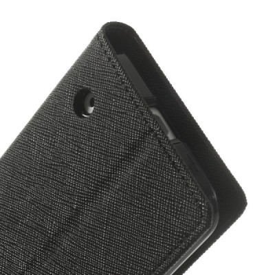 Nokia Lumia 635 (Nokia Lumia 630) Mercury atvērams melns maciņš (maks) / Vacins.lv