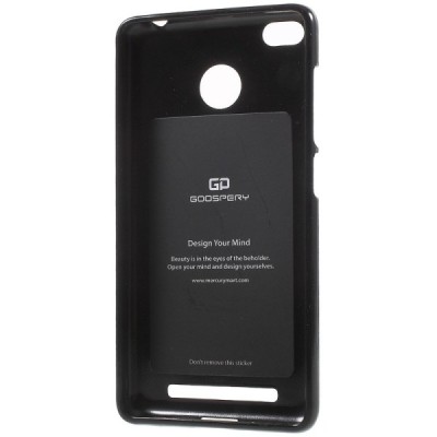 Xiaomi Redmi 3s Mercury melns cieta silikona (TPU) apvalks / vacins.lv