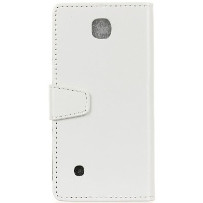 LG K3 (K100) atvēramais ādas balts maciņš (maks) / Vacins.lv