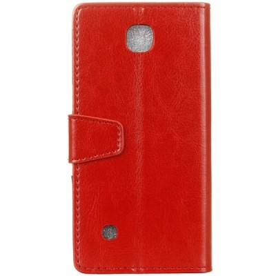 LG K3 (K100) atvēramais ādas sarkans maciņš (maks) / Vacins.lv