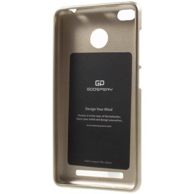 Xiaomi Redmi 3s Mercury auksinis kieto silikono TPU dėklas - nugarėlė / Priedai.lt