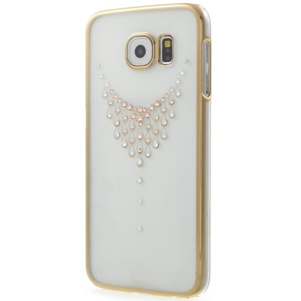 „Kingxbar“ Necklace Swarovski apvalks - zelta (Galaxy S6)