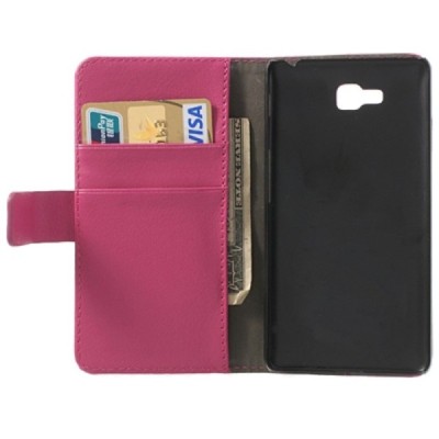 Atvērams ādas tumši rozs LG Optimu L9 II (D605) maciņš / Vacins.lv