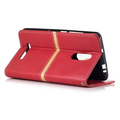 Xiaomi Redmi Note 3, Xiaomi Redmi Note 3 Pro atvēramais ādas sarkans maciņš, grāmata (maks) / Vacins.lv