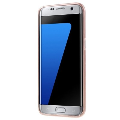 Samsung Galaxy S7 Edge (G935) Mercury rausvai auksinis kieto silikono tpu dėklas - nugarėlė / Priedai.lt