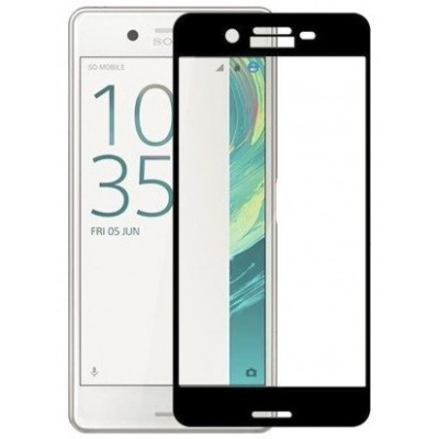 Sony Xperia X Performance „3D Rewan“ 9H Tempered Glass sustiprintos apsaugos juodas pilnai dengiantis apsauginis ekrano stiklas 