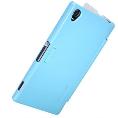 Sony Xperia Z1 „Nillkin“ Fresh atvēramais zils futrālis / Vacins.lv