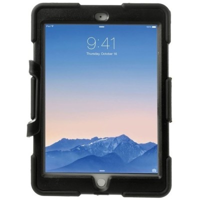 Apple iPad Air 2 pastiprinātas aizsardzības melns apvalks  / Vacins.lv