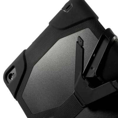 Apple iPad Air 2 pastiprinātas aizsardzības melns apvalks  / Vacins.lv