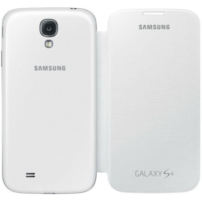 Samsung Galaxy S4 Flip Cover atverčiamas baltas dėklas / Priedai.lt