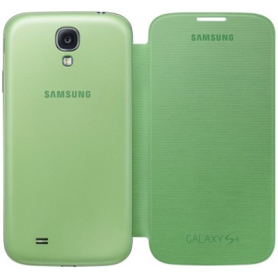 Samsung Galaxy S4 Flip Cover atverčiamas žalias dėklas / Priedai.lt