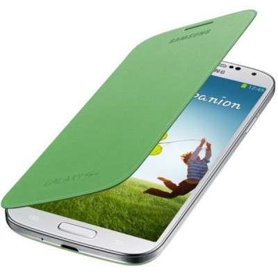 Samsung Galaxy S4 Flip Cover atverčiamas žalias dėklas / Priedai.lt