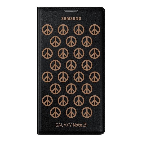 „Samsung“ Moschino Flip Wallet atvērams maciņš - melns (Galaxy Note 3)