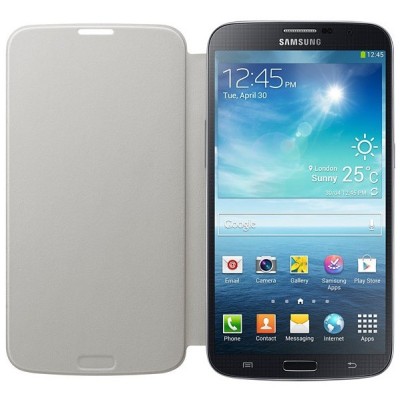 Samsung Galaxy Galaxy Mega 6.3 Flip Cover atverčiamas baltas dėklas / Priedai.lt