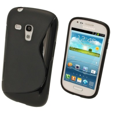 Samsung Galaxy S3 mini i8190 silikoninis juodas dėklas (dėkliukas, nugarėlė) / Priedai.lt