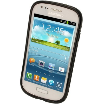 Samsung Galaxy S3 mini i8190 silikoninis juodas dėklas (dėkliukas, nugarėlė) / Priedai.lt