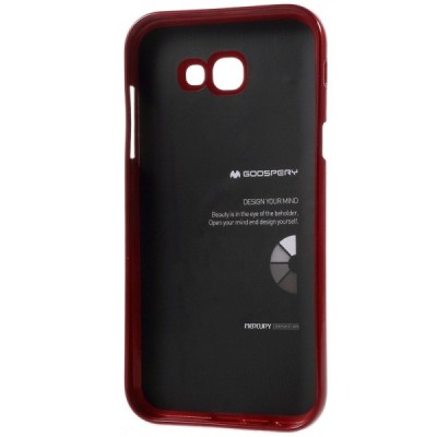 Samsung Galaxy A3 2017 (A320) Mercury raudonas kieto silikono TPU dėklas - nugarėlė / Priedai.lt