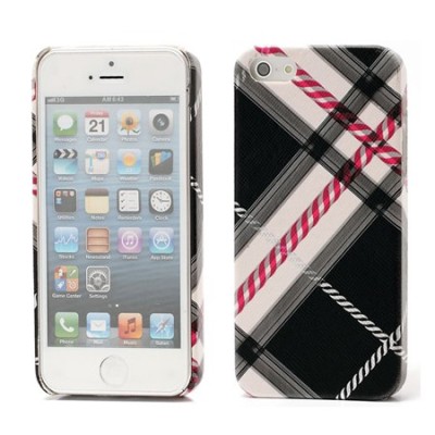Apple iPhone 5, Apple iPhone 5S „Burberry“ stils melns apvalks / vacins.lv