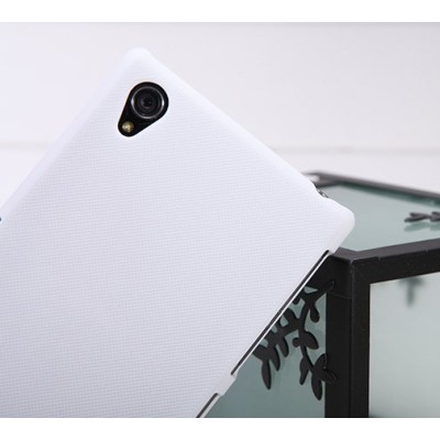 „Nillkin“ Frosted Shield Sony Xperia Z1 baltas plastikinis dėklas / Priedai.lt