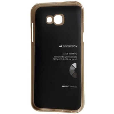 Samsung Galaxy A3 2017 (A320) Mercury auksinis kieto silikono TPU dėklas - nugarėlė / Priedai.lt