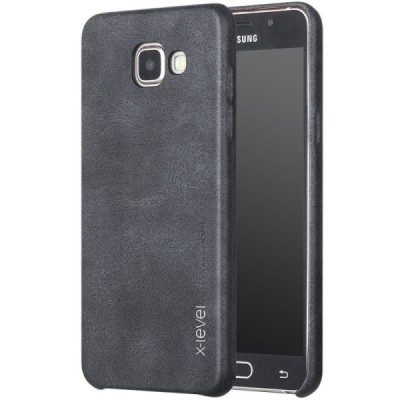 „X-Level“ Vintage Classic Samsung Galaxy A5 2016 (A510) melns ādas apvalks / Vacins.lv