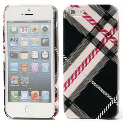 Apple iPhone 5, Apple iPhone 5S „Burberry“ stils melns apvalks / vacins.lv