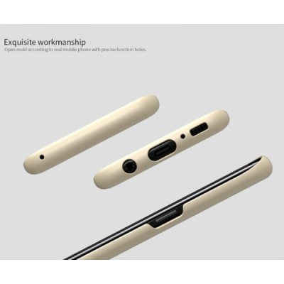 Samsung Galaxy S8 (G950) Nillkin Frosted Shield auksinis plastikinis dėklas + apsauginė ekrano plėvelė / Priedai.lt