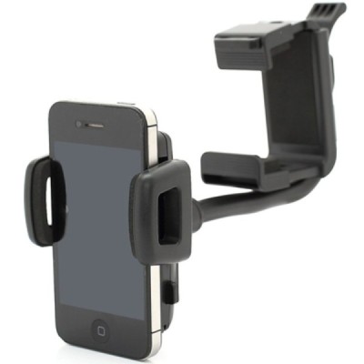 Mirror Mount juodas automobilinis telefono laikiklis / Priedai.lt