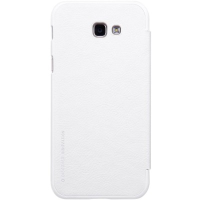 Greznais „Nillkin“ Qin sērijas ādas atvērams balts Samsung Galaxy A3 (2017) A320 maciņš / Vacins.lv