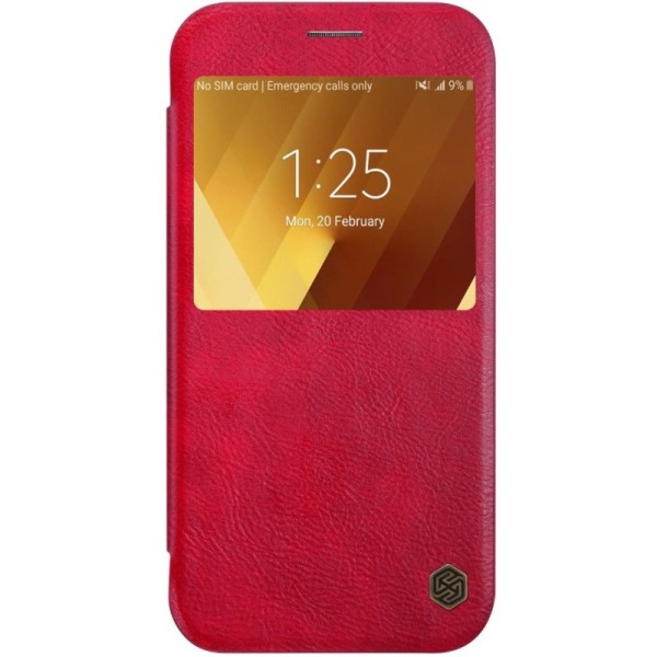 „Nillkin“ Qin atvēramais maciņš - sarkans (Galaxy A3 2017)