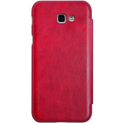 Greznais „Nillkin“ Qin sērijas ādas atvērams sarkans Samsung Galaxy A3 (2017) A320 maciņš / Vacins.lv