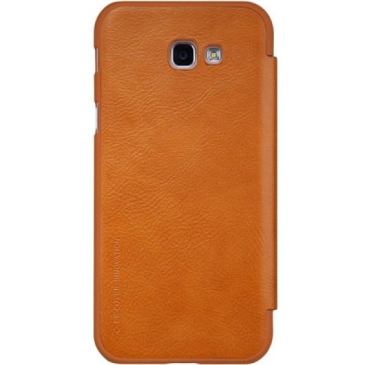 Prabangus „Nillkin“ Qin serijos rudas odinis atverčiamas Samsung Galaxy A3 (2017) A320 dėklas - knygutė / Priedai.lt