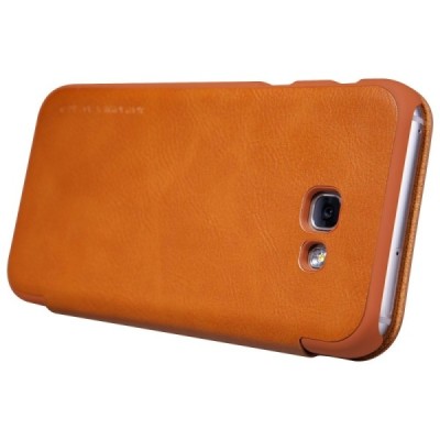 Greznais „Nillkin“ Qin sērijas ādas atvērams brūns Samsung Galaxy A5 (2017) A520 maciņš / Vacins.lv