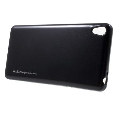 Sony Xperia E5 Mercury melns cieta silikona (TPU) futrālis / Vacins.lv