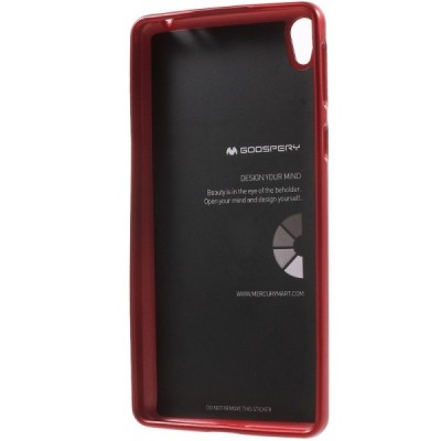 Sony Xperia E5 Mercury sarkans cieta silikona (TPU) futrālis / Vacins.lv