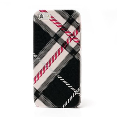 Apple iPhone 5, Apple iPhone 5S „Burberry“ stils melns apvalks / vacins.lv