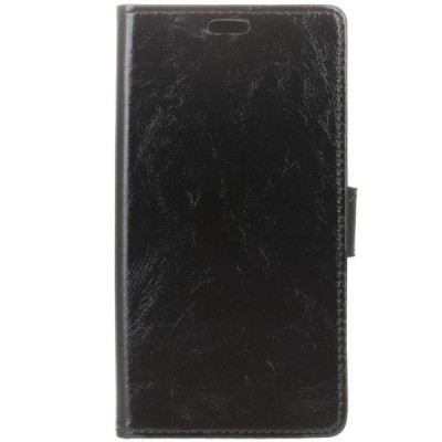 LG K5 (X220DSH) atvēramais ādas melns maciņš (maks) / Vacins.lv