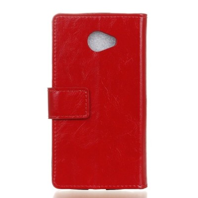 LG K5 (X220DSH) atvēramais ādas sarkans maciņš (maks) / Vacins.lv