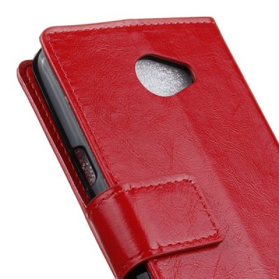 LG K5 (X220DSH) atvēramais ādas sarkans maciņš (maks) / Vacins.lv