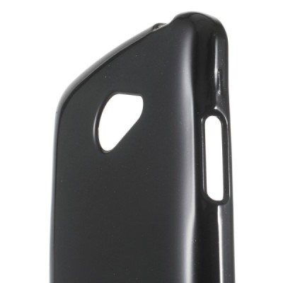 LG K5 (X220DSH) Mercury melns cieta silikona (TPU) apvalks / vacins.lv