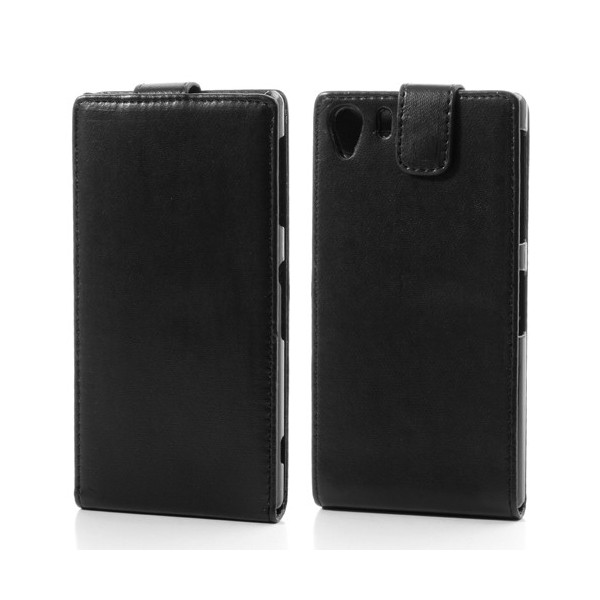 Klasisks atvēramais futrālis - melns (Xperia Z1)