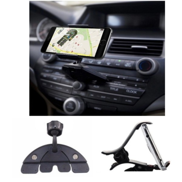 „CD Slot“ kompakts autoturētājs - melns