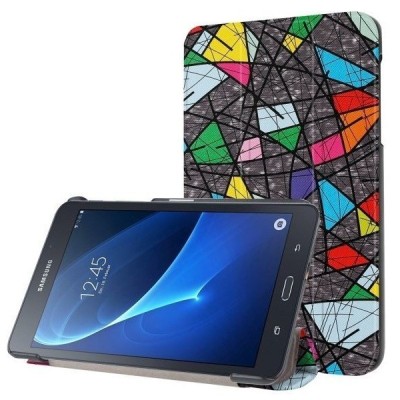 Samsung Galaxy Tab A 10.1 2016 (T580, T585) atverčiamas spalvotas, pilkas odinis dėklas - knygutė / Priedai.lt