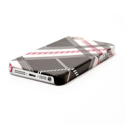 Apple iPhone 5, Apple iPhone 5S „Burberry“ stils melns apvalks / vacins.lv