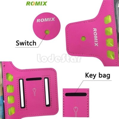 „Romix“ Led apvalks sportam (rokas saite) - rozs, universāls (L izmērs) / Vacins.lv