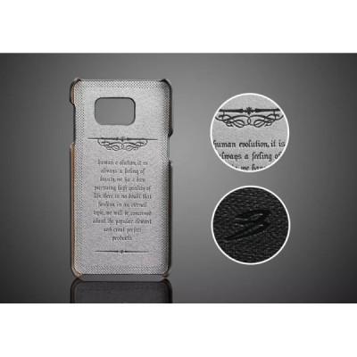 „Vintage“ Leather Samsung Galaxy S6 (G920) pilkas odinis dėklas - nugarėlė su kišenėle kortelėms / Priedai.lt