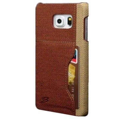 Samsung Galaxy S6 (G920) „Vintage“ Leather brūns ādas apvalks ar iebūvētu karšu turētāju / Vacins.lv