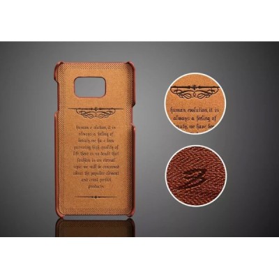 Samsung Galaxy S6 (G920) „Vintage“ Leather brūns ādas apvalks ar iebūvētu karšu turētāju / Vacins.lv